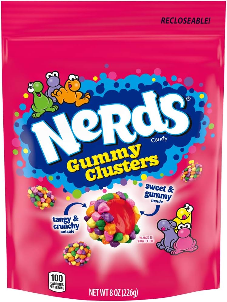 Pink Nerds Gummy Clusters. Bolitas de Nerds (227g)