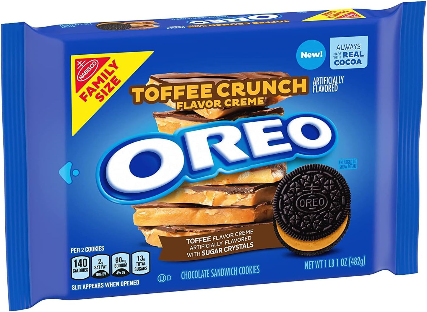 Galletas OREO sabor Toffee Crunch Creme Cookies 17 oz (482g)