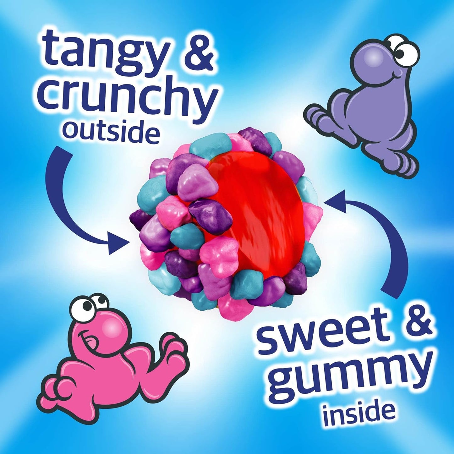 Blue Nerds Gummy Clusters. Bolitas de Nerds Sabor Very Berry (227g)