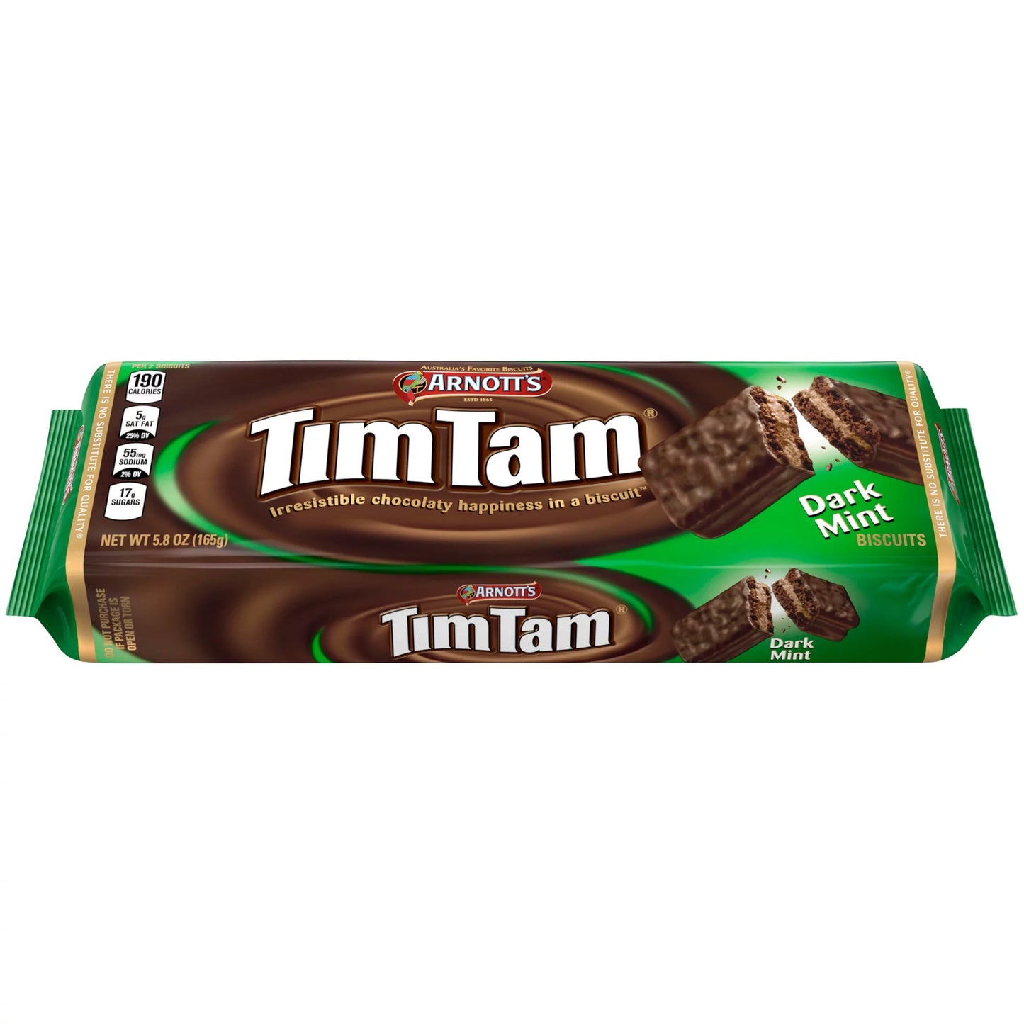 Chocolate Tim Tam Chocolate Amargo y Menta (175g) (TimTam Dark Mint)