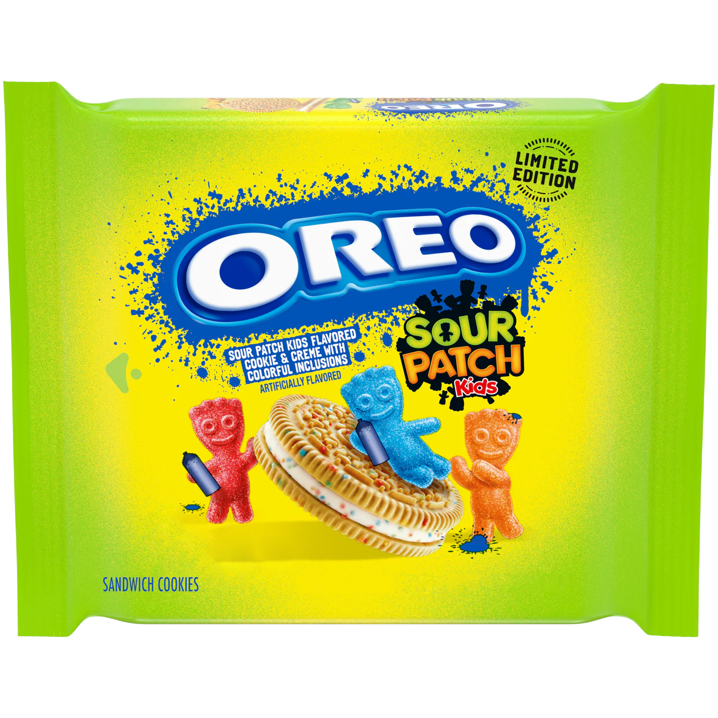 Galletas Oreo Sabor Sour Patch Kids Paquete Familiar 303g